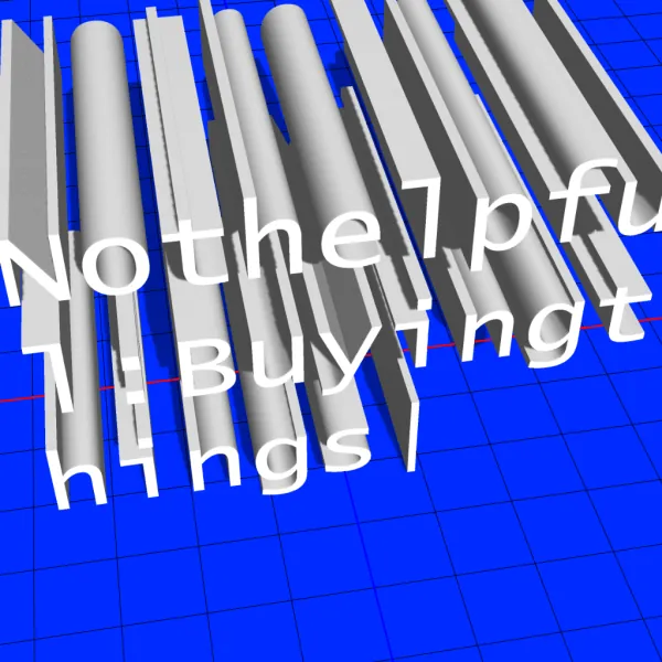 Not helpful: Buying things